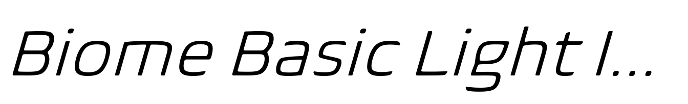 Biome Basic Light Italic